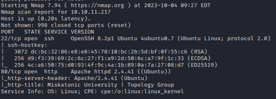 nmap scan